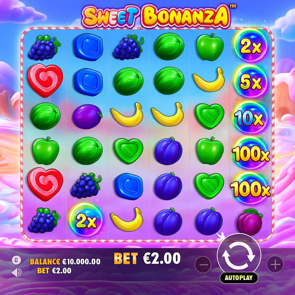 Stars - Sweet Bonanza Slot - Clusters Massifs