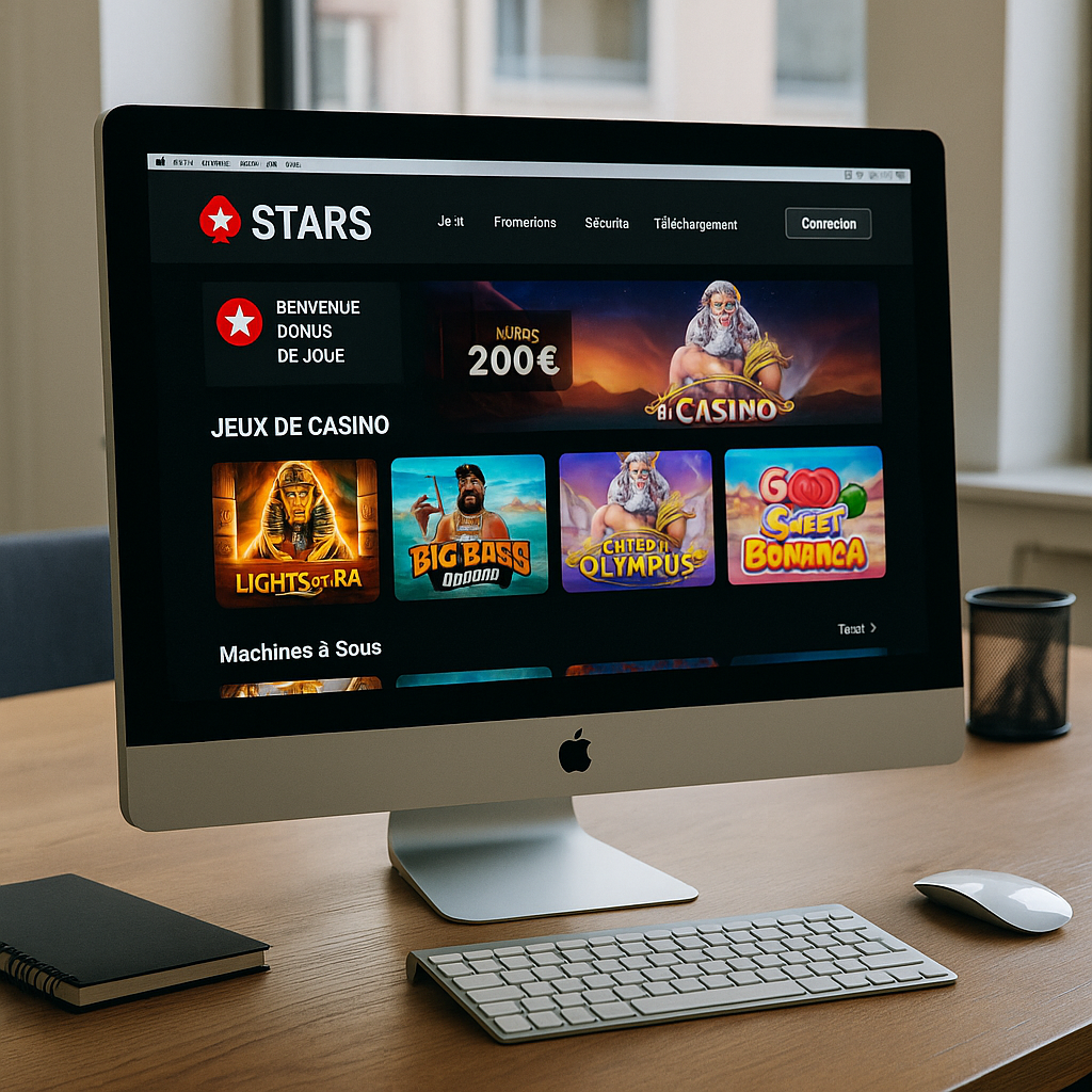 Stars Casino - Interface Desktop - Design Intuitif