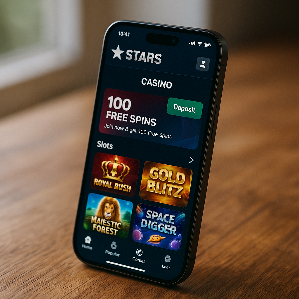 Stars Casino - Version Mobile - Jeu Responsive